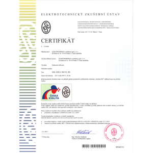 certifikát Česká kvalita