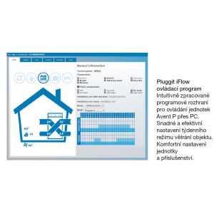 Pluggit iFlow - softvér na ovládanie jednotiek prostredníctvom PC