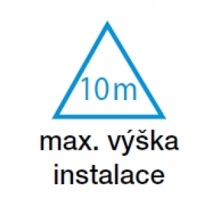 max. výška instalace