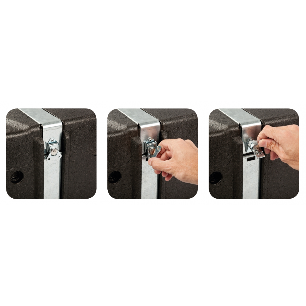 tension locks for easy opening of the cabinet