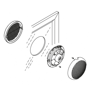 Montage des Ventilators auf dem Fensterglas, bis zu einer maximalen Glasdicke von 3 bis 8 mm