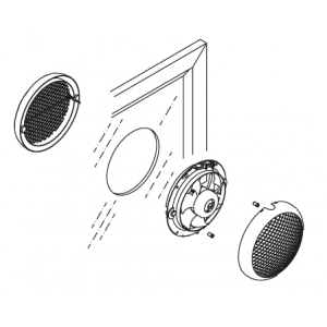 mounting the fan on the window glass, up to a maximum glass thickness of 3 to 8 mm