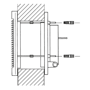 wall mounting with external grille 187 190 189* 212*