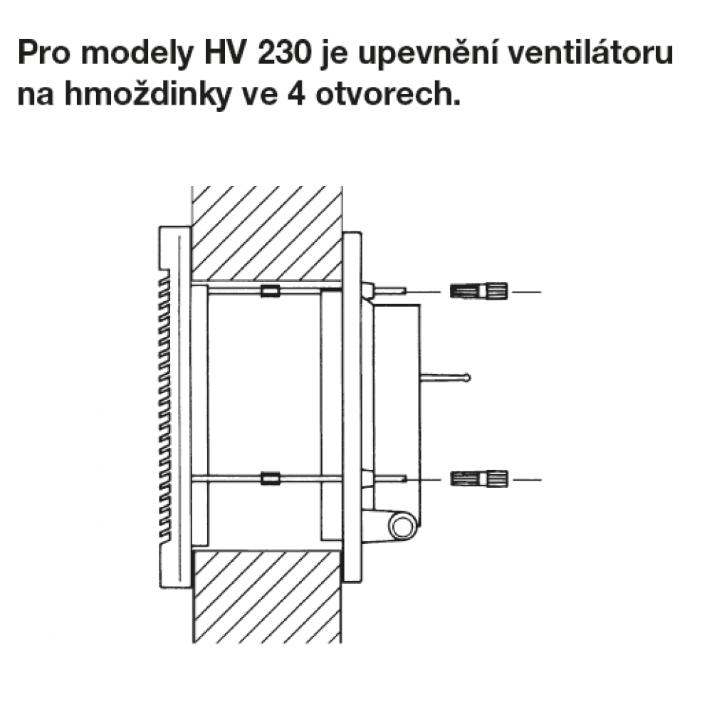 montáž na stenu s vonkajšou mriežkou