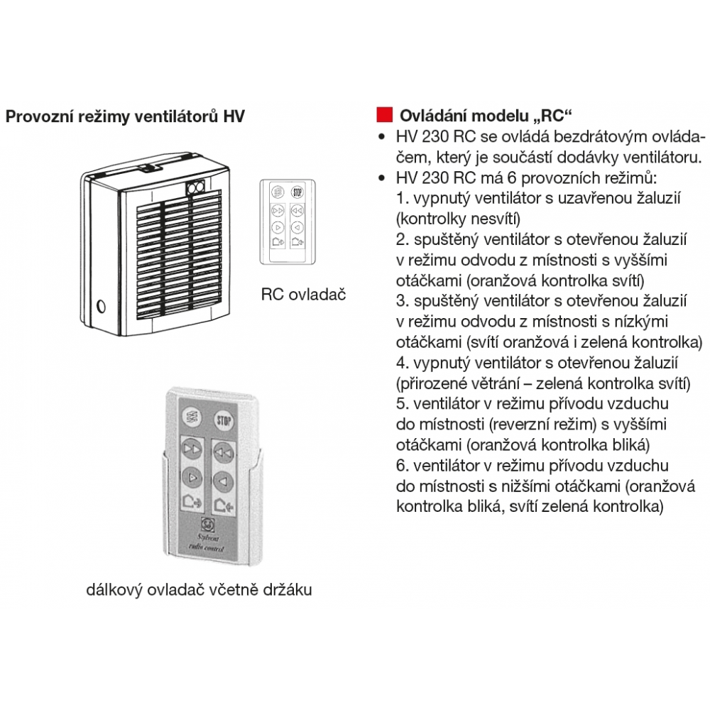 operating mode HV 300 RC