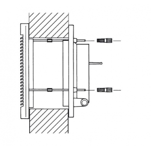 wall mounting with external grille