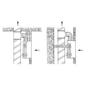 Beispiel für den Einbau in einen Steigschacht mit Konsolen