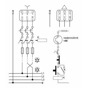 Y or Δ wiring according to the type and label on the motor