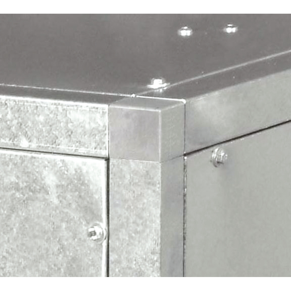 robust construction with aluminium corner beams