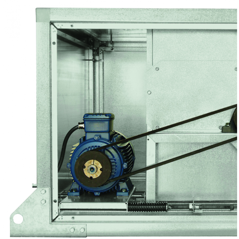 compact design with motor inside the housing