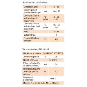 podrobné technické parametry	