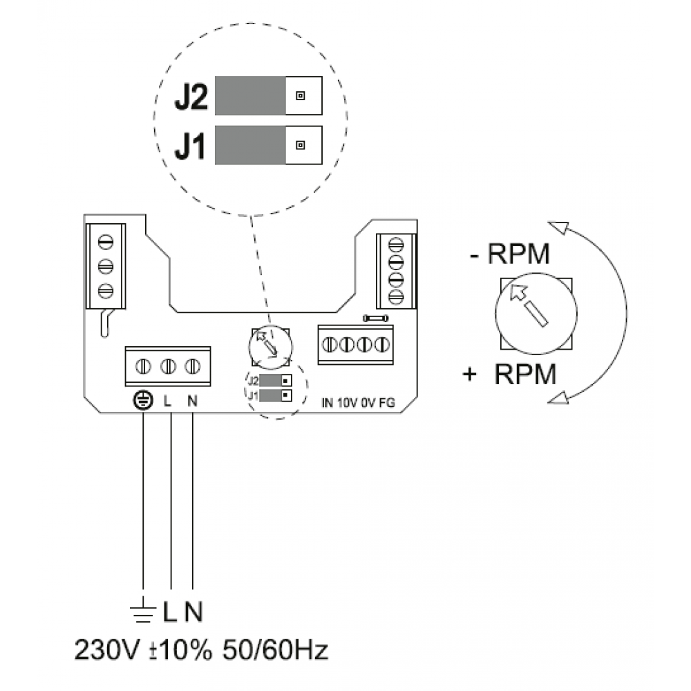 speed control via potentiometer