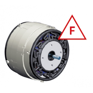 Unique motor design and mounting to absorb any vibrations that could be transmitted to building structures