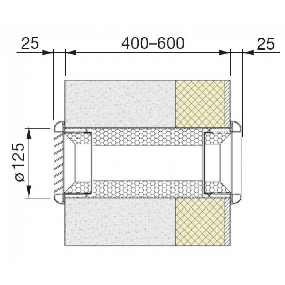 installation of the supply element in the wall