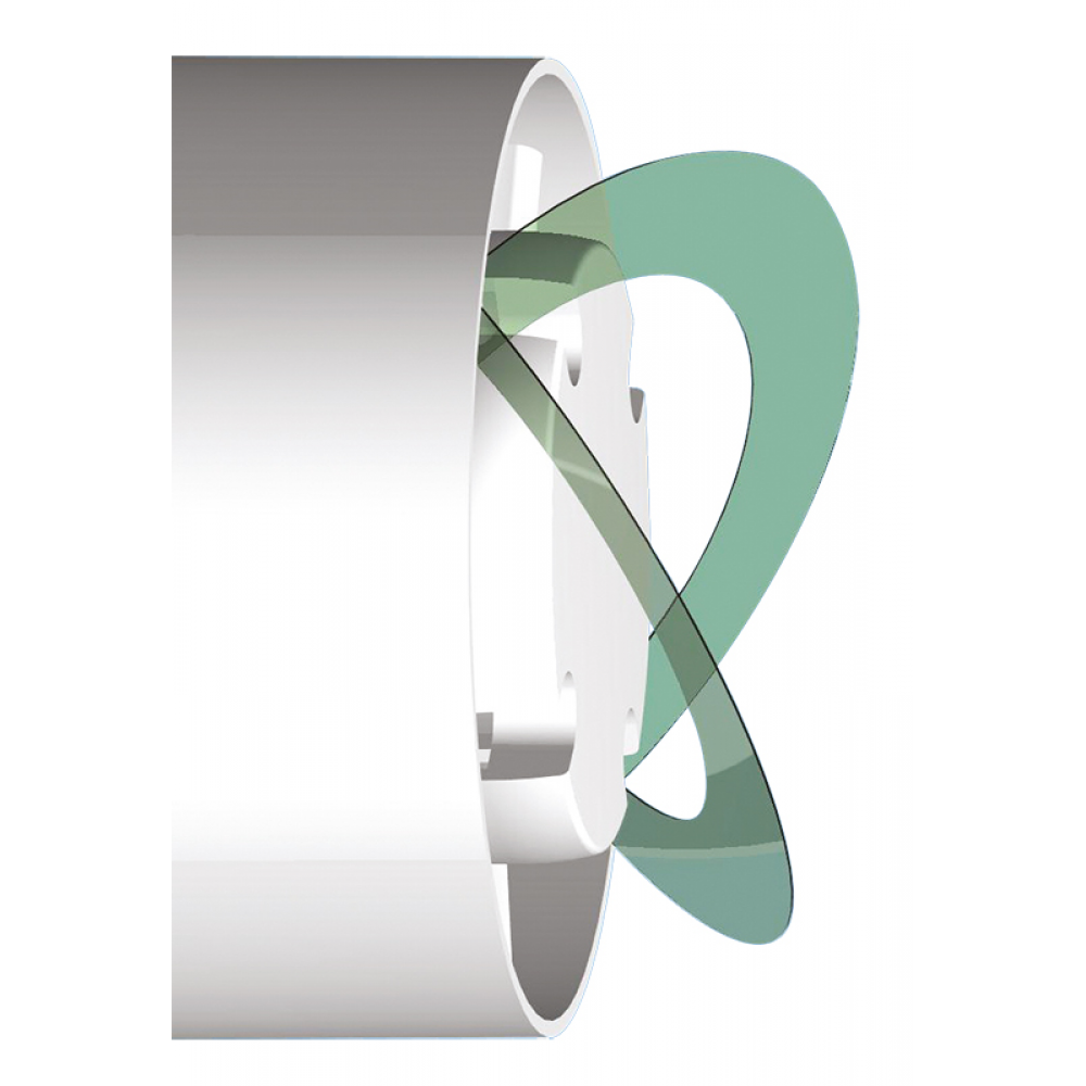 patent-protected check valve with very low pressure drop allows trouble-free installation even in vertical position