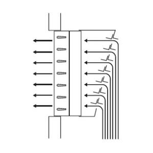 schematic representation of air flow
