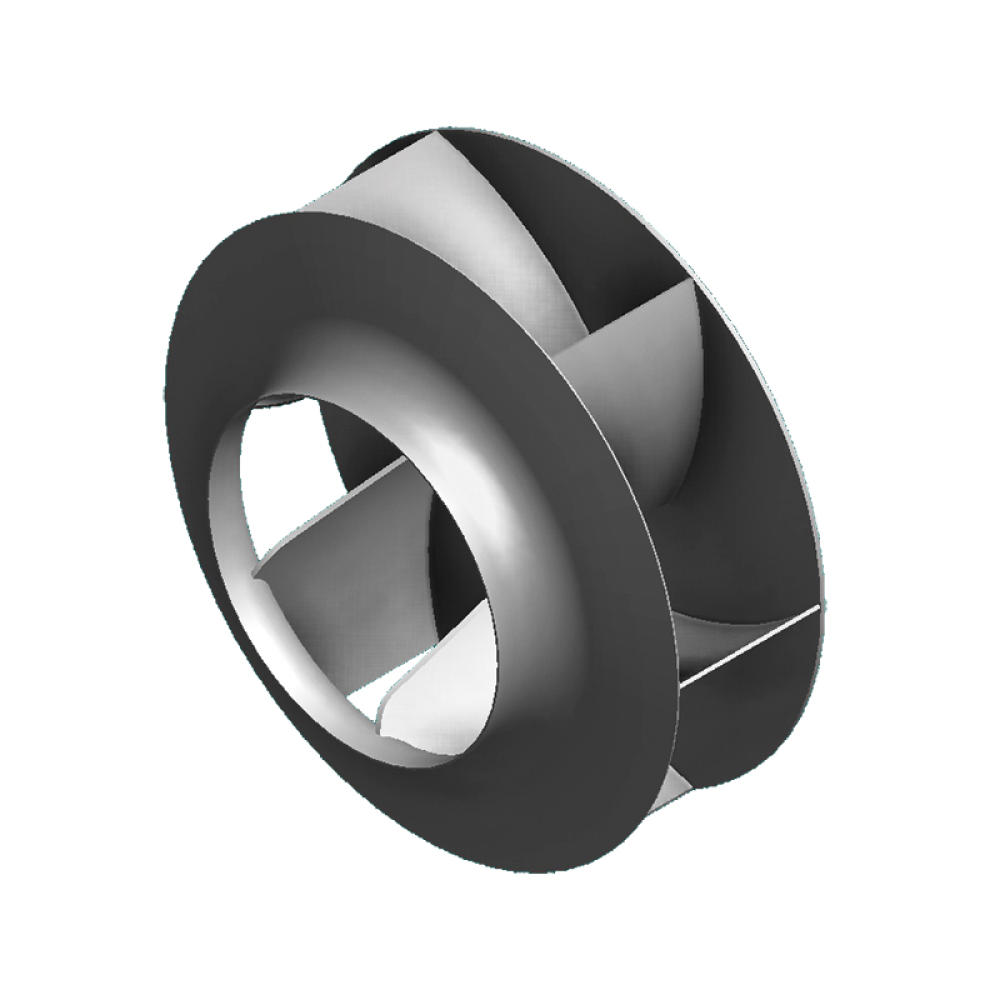 impeller with backward curved blades