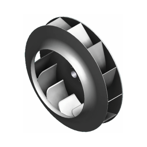 impeller with backward curved blades