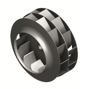 oběžné kolo s dozadu zahnutými lopatkami