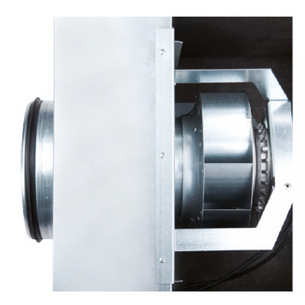 radial impeller with backward curved blades