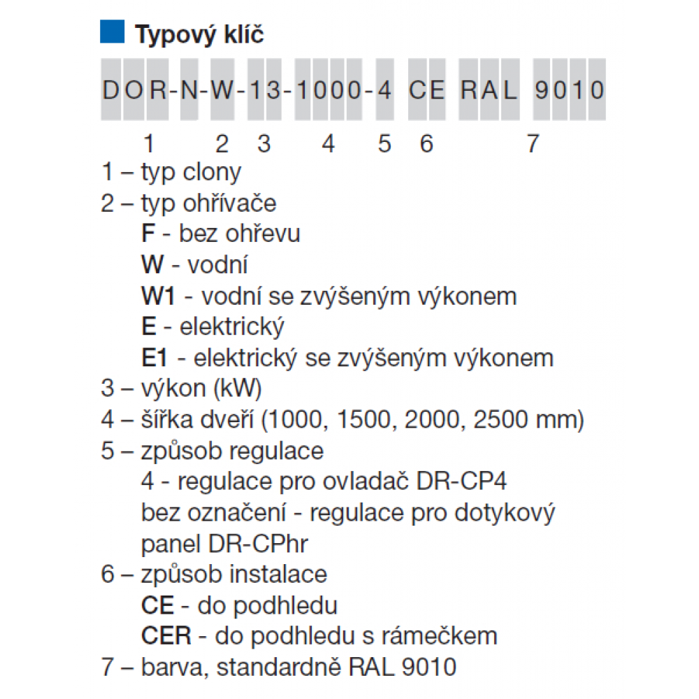 type key