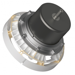 silent block between motor and fan housing to reduce vibration