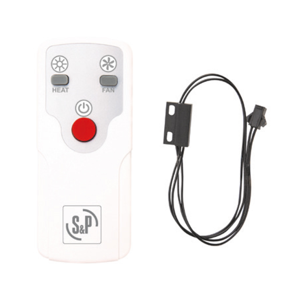 remote control (HxWxD 120x50x15 mm) and door contact are included