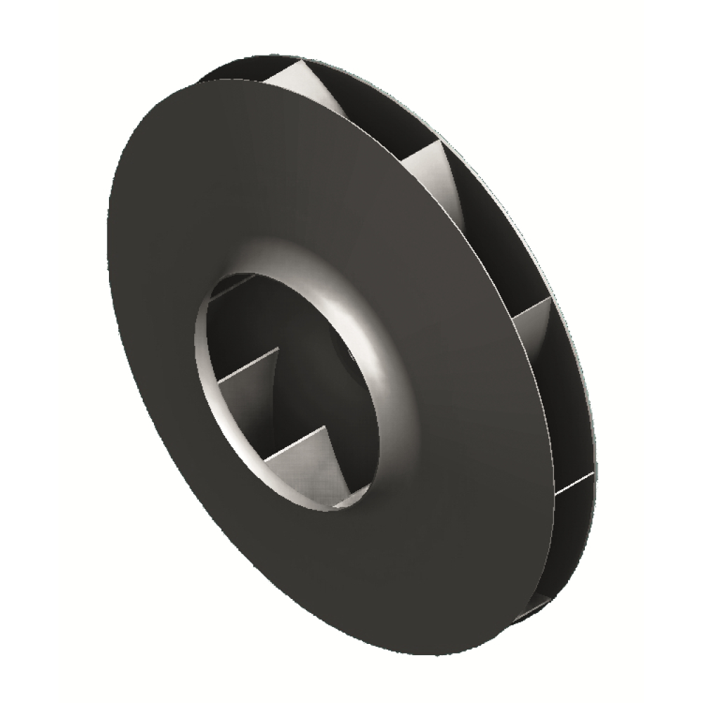 oběžné kolo s dozadu zahnutými lopatkami