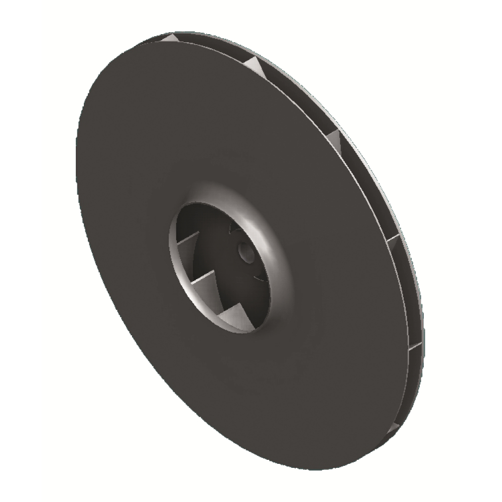 oběžné kolo s dozadu zahnutými lopatkami