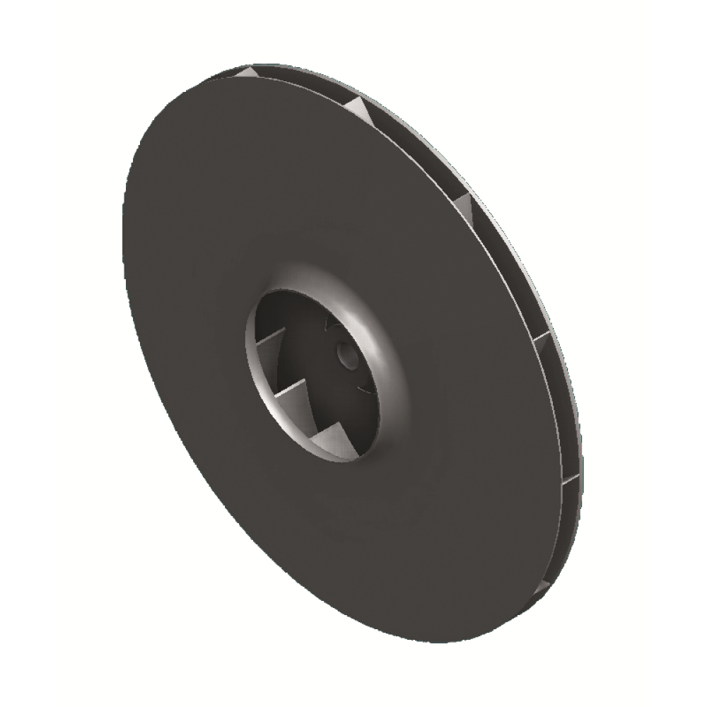 oběžné kolo s dozadu zahnutými lopatkami