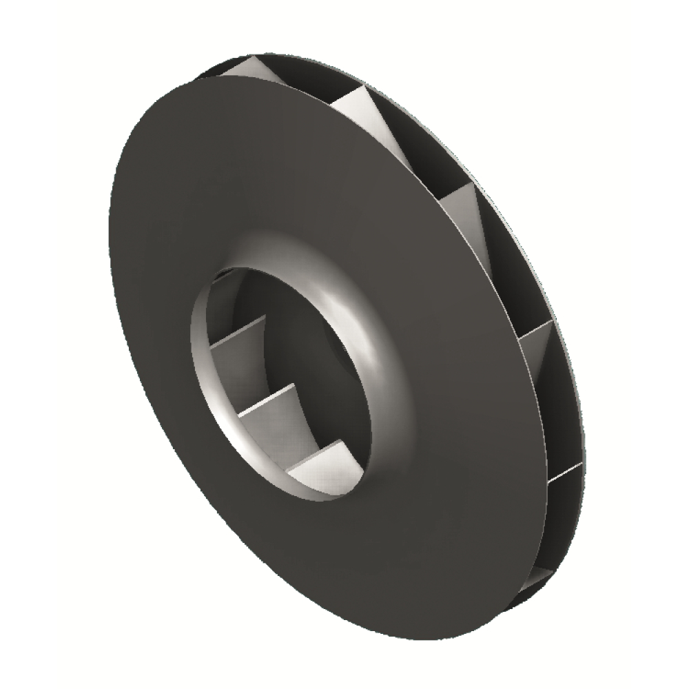 oběžné kolo s dozadu zahnutými lopatkami