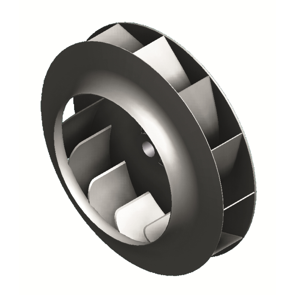 oběžné kolo s dozadu zahnutými lopatkami