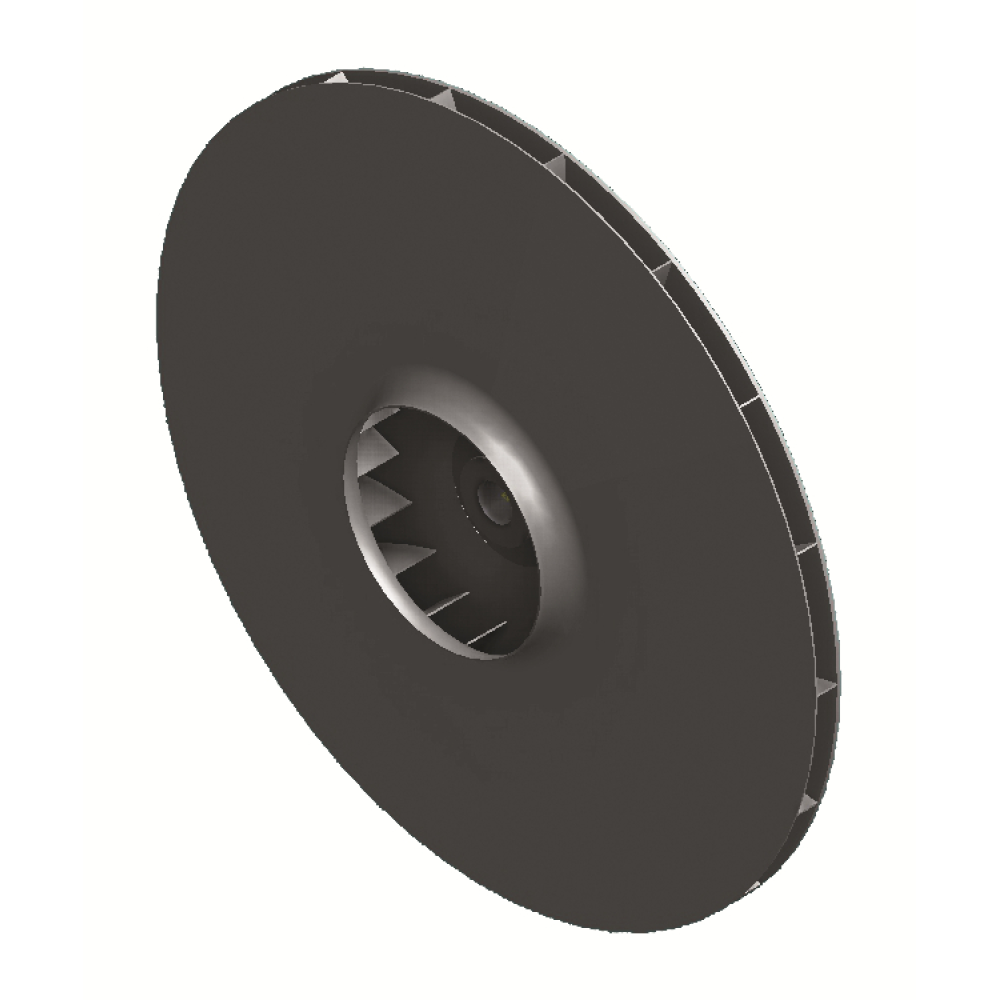 oběžné kolo s dopředu zahnutými lopatkami