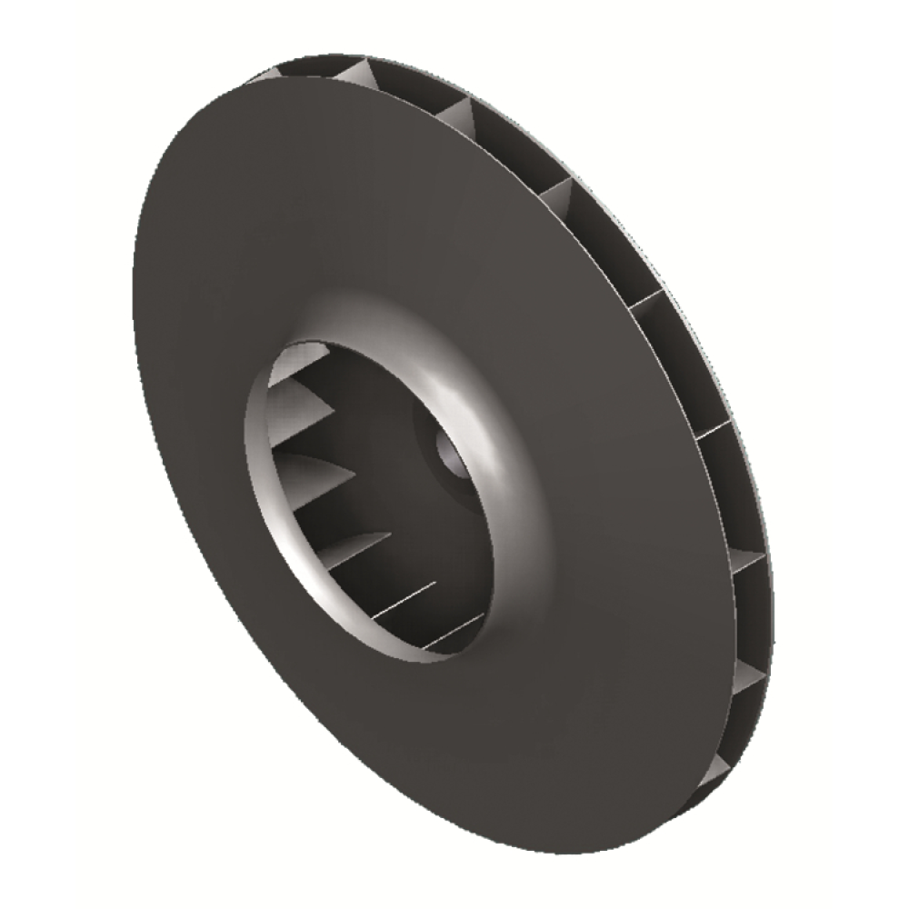 oběžné kolo s dopředu zahnutými lopatkami