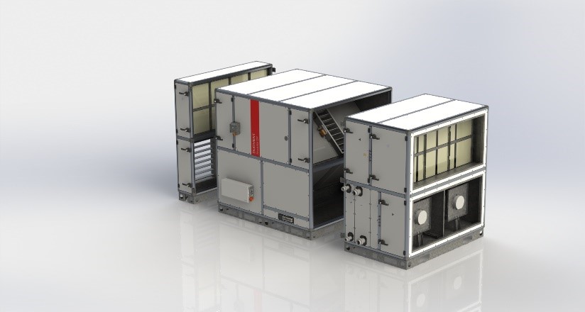 Transportblöcke von DUOVENT® MODULAR DV/RV-Einheiten