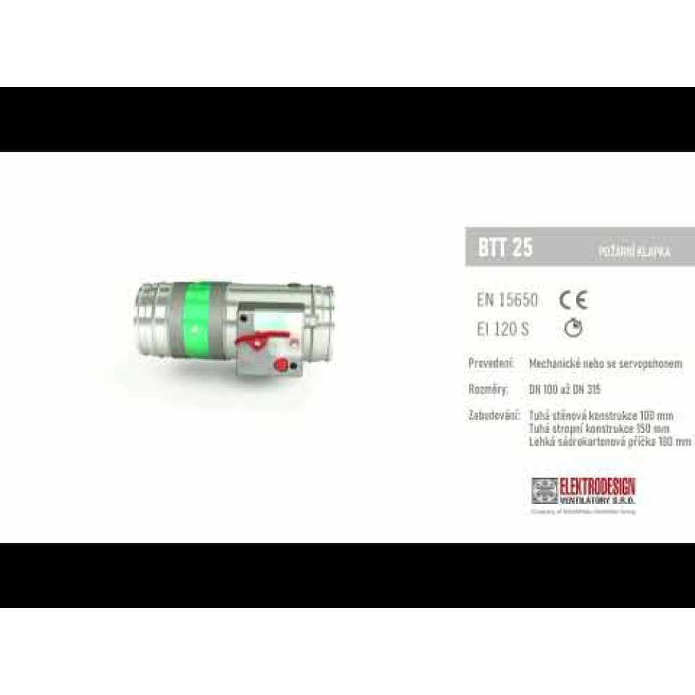 BTT and MDF fire dampers - introduction