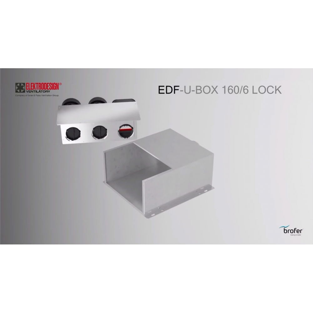 Univerzální rozváděcí box EDF-U-BOX 160/6 LOCK