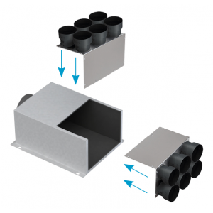 Kehlen an der Wand oder an der Vorderseite der Box